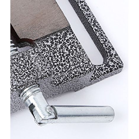 Étau de perceuse en acier à mâchoires larges, serrage puissant, pince d'établi pour menuiserie, 3 pouces, gris