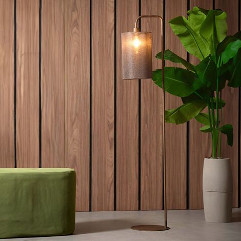 Light & Living - lampadaire - Donio - beige marron - coton métal (1/4)