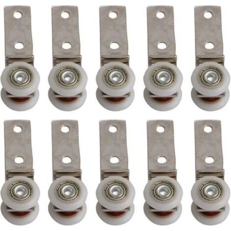 Roulement Bloc de Poulie Métal 6,5 x 1,9 cm – Roues en Plastique pour Porte Coulissante et Fenêtre (1/5)