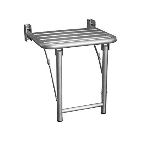 Sedile doccia con sostegno gambe sedia per disabili inox satinato nofer 15045.S
