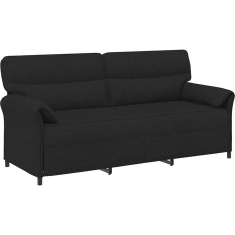 3-Sitzer-Sofa Schwarz 198 x 83 x 95 cm Stoff vidaXL (1/5)