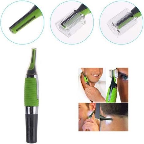 Tondeuse À Poils - Pour Narines Oreilles Et Moustache - Lame Acier Inoxydable Courbée - Fonctionnement Sur Pile AAA - 1 Pièce (1/2)