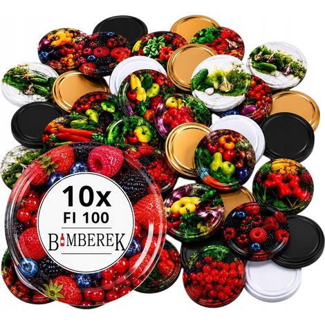 10x COPERCHI FI 100 CAPSULE PER BARATTOLI coperchio per barattoli da 3L, 4L, 5L
