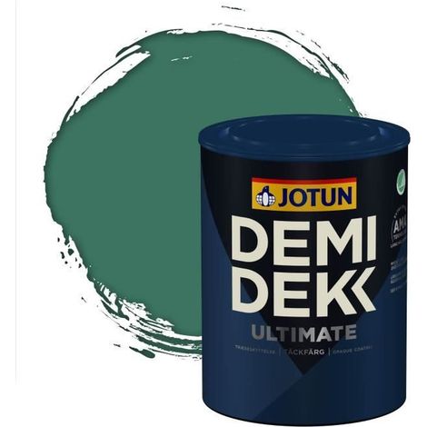 Peinture Bois - DEMI DEKK ULTIMATE - Lasure Opaque Satinée - RAL 6000 - 0,75L (1/2)