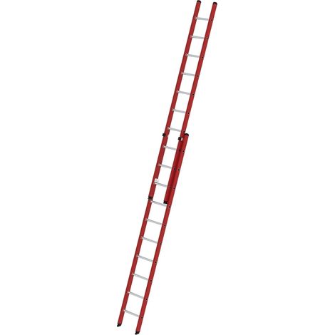 Günzburger Steigtechnik Sprossen-Schiebeleiter 2tlg. GFK/Alu ohne Traverse 2 x 10 Sprossen - 035110 (1/4)