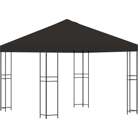 vidaXL Gazebo 3 x 3 m Anthracite Polyester and Steel 190 gsm