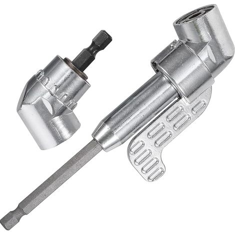 Adattatore angolare in 2 pezzi per cacciavite elettrico, accessorio flessibile per bulloni e viti, compatibile con utensili elettrici e manuali. (1/5)