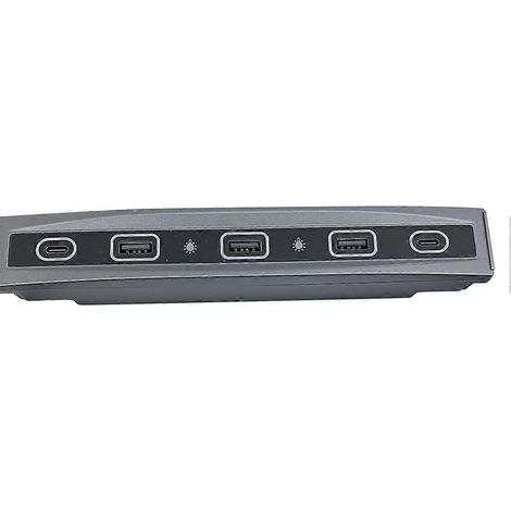 5-in-1-Dockingstation mit 36-W-Schnellladegerät, USB-Hub, Kfz-Ladeadapter und Stromverteiler mit LED-Anzeige für Tesla Model 3/Y (1/5)
