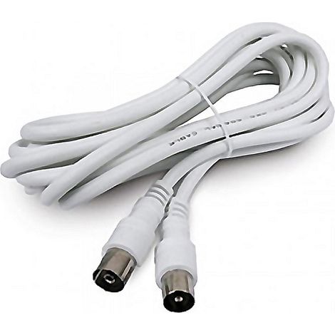 AMIG prolongador tv 5m. 3140 blanco , Prolongador apantallado para TV/vídeo. Mod. 3140. - Polipropileno. - 5 m. 9,5 mm. - Blanco. - 0.1510 kg.