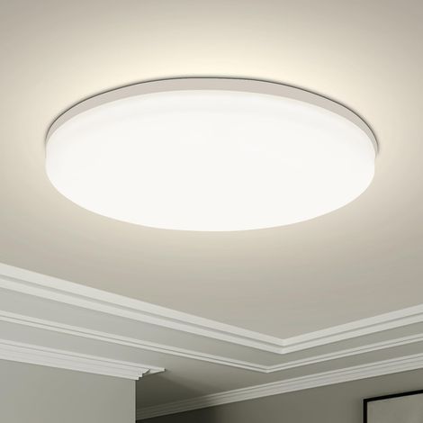 Plafonnier LED rond 48 W, 4 800 lm, 6 500 K, éclairage d'intérieur pour salon, chambre, cuisine, salle de bain, Ø 30 cm (1/4)