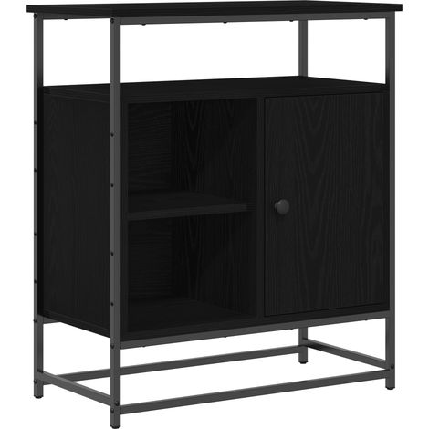Buffet Meuble de rangement Chêne noir 69 x 35 x 80 cm Bois d'ingénierie (1/5)