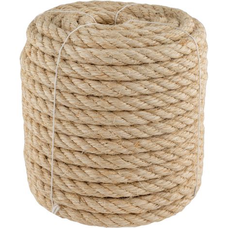 14 mm x 25 m Drahtseil aus Sisal Juteseil für Verpackung, Dekoration, Gartenarbeit, Fotos, Geschenke, Bastelarbeiten (1/5)