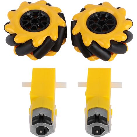 Lot TT Moteur Roue Mécaneum 60mm Pièces Robot Voiture Intelligente Accessoires DIY Composants Jouet (1/5)