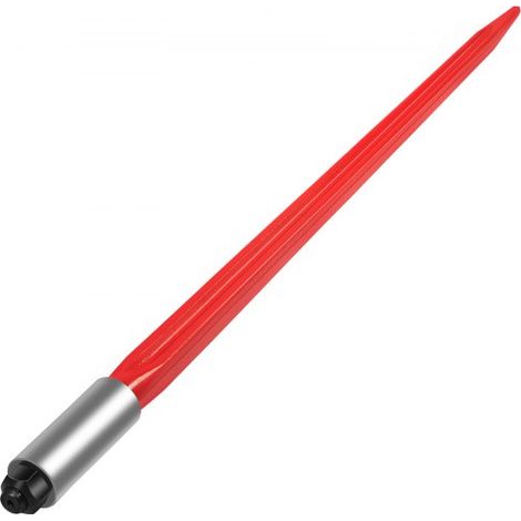 Heusapf, 81,3 cm, Ballenspieß, 600 kg Tragkraft, Ballenspieß mit Schnellbefestigung, quadratische Heuballenspieß, 3,6 cm breit, rot beschichtete Ballengabeln, Ballenspieß mit Sechskantmutter und Hülse (1/5)