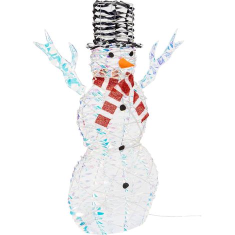 Nastro iridescente a forma di pupazzo di neve 200 led h.90cm - Feeric lights & christmas