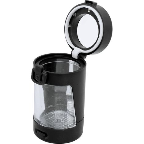 Bocal à loupe mini nomade rechargeable étanche rangement conservation humidité lampe LED noir (1/5)