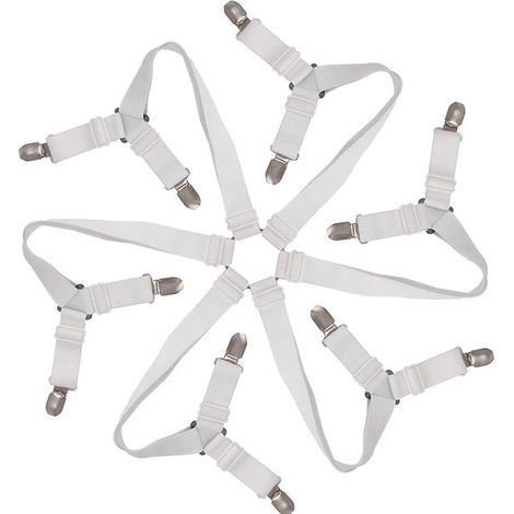 Attache-Draps Élastique Réglable - Pour Lit Matelas Couette Canapé - 6 Pièces (1/5)