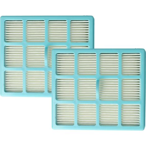 vhbw 2x filtro sostituisce Philips CRP495, CP0259/01, 432200493941 per aspirapolvere - filtro HEPA blu / bianco