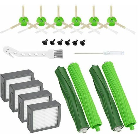 Accessoires pour les séries iRobot i7/i7+/E5/E6 – Kit de 22 pièces – Comprend une brosse principale, un filtre et une brosse latérale (1/5)