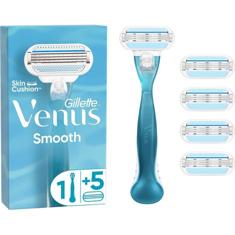 Gillette Venus Smooth  Systemklingen 5er + Handstück
