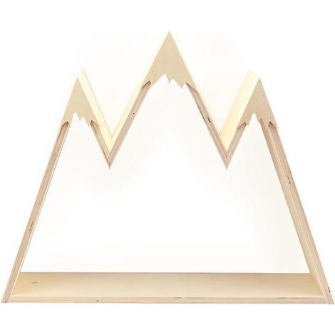 Etagère - Graine Créative by PW - Montagne - Bois naturel - 50x40x10 cm - Personnalisable (1/3)