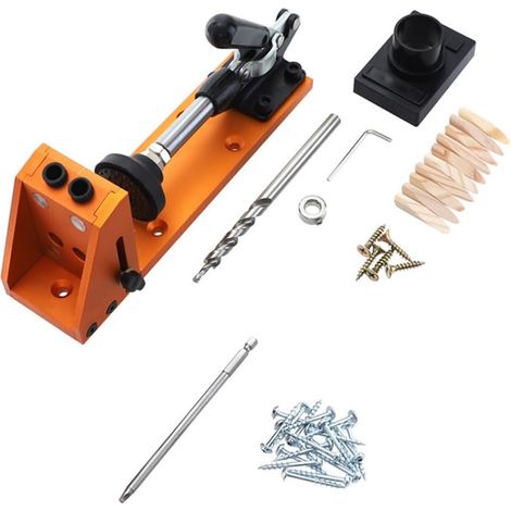 Outil de Perçage Biseauté pour le Travail Du Bois en Alliage D'Aluminium de 9,5 mm avec Base pour Aspirateur Localisateur de Trous de Perçage pour le Travail Du Bois Option A (1/5)