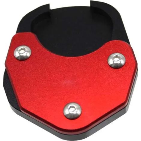 (Rouge) Compatible avec Tiger 660, Tiger Sport 660 (2022) et Tiger 660. Accessoires moto : extension de béquille latérale, plaque de support élargie, maxpower (1/4)