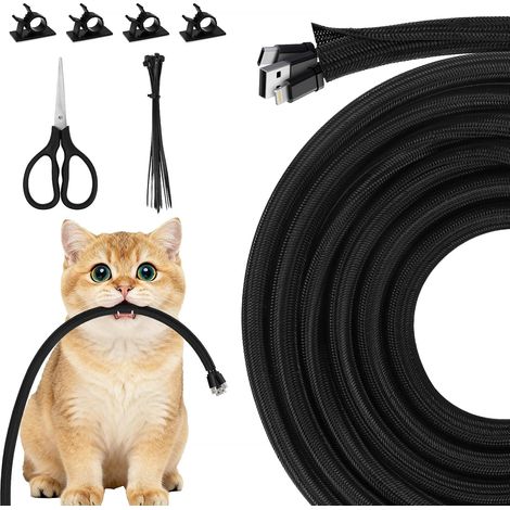 10mm x 3m Gaine Cable Informatique avec Clips (1/5)