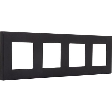 Rahmen PC 4 Module Modern Schwarz für Modern Touch-Schalter