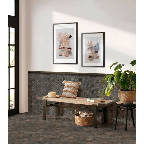 Carrelage Imitation Carreaux de Ciment TERRA Lava Grey 11,5x11,5cm (1/2)