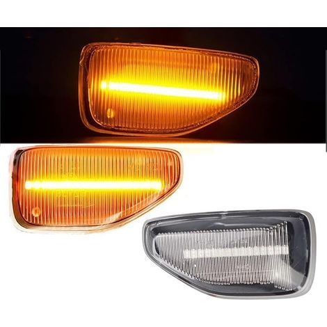 2PC Clignotants dynamiques à LED pour Dacia sandero 2 Logan 2 duster 2 Renault stepway-lumière jaune (1/5)