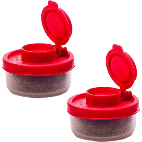 Moulin à Sel et Poivre - Étanche Humidité - Transparent - En Plastique Alimentaire Sans BPA - Pour Pique-Nique Camping Extérieur - Lot de 2 (1/5)