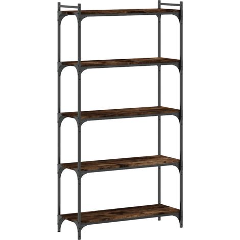 Maison Exclusive - Bücherregal 5 Böden Räuchereiche 80x30x154 cm (1/5)