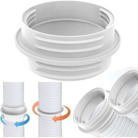 Adaptateur Tuyau Climatiseur Mobile Blanc, Raccord Tuyau Climatiseur Mobile 130 150mm, Kit Evacuation Climatiseur pour d'Évacuation Ca (1/5)