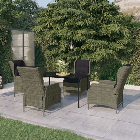 Ensemble à manger de jardin 5 pcs-Salon de jardin Marron 464004 (1/5)