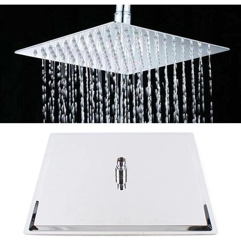 Duschkopf Regendusche, Kopfbrause Quadratisch Duschbrause 40x40cm, Wassersparender Duschkopf, Groß Edelstahl Duschköpfe (ohne Schlauch)