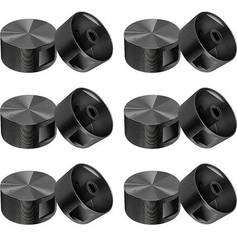 Handles Kit - 6mm Gas Knobs Black Metal Knobs for Kitchen, Stove and Stove, Replacement Universal Install