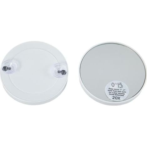 KLVGTIFS PU - Miroir de maquillage grossissant 20x blanc (1/5)
