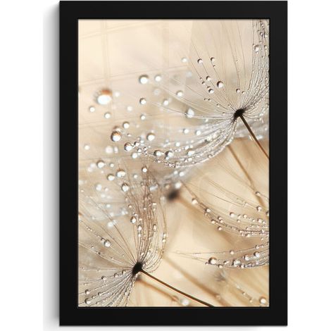 Framed Poster Dandelion - Abstract - Nature - Beige 20x30 cm (1/5)
