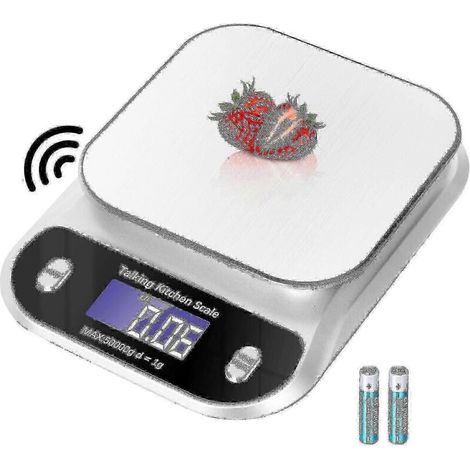 Balance de cuisine parlante 5 kg / 11 lb, balance alimentaire numérique avec voix pour la cuisine et la pâtisserie, mesures en grammes et en onces, voix claire-AquaForge
