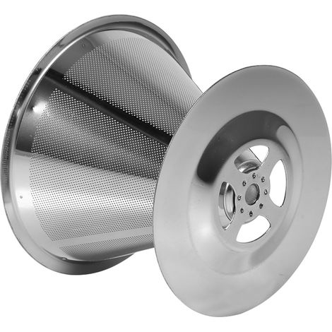 Kaffeefilterhalter aus Edelstahl, doppellagiges Sieb mit wiederverwendbarem Filter, Kaffeeextraktionsfilter, stabiler Ständer für Zuhause und Büro, 1 Stück (1/5)