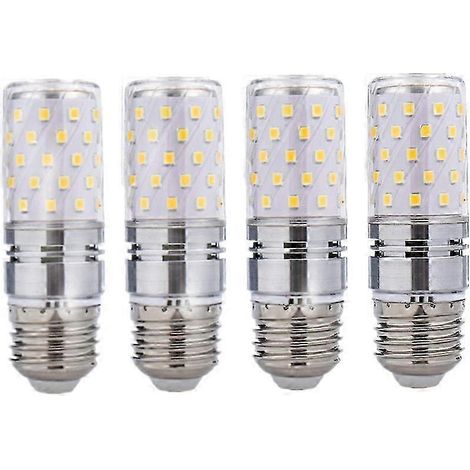 Ampoules LED E14 (culot maïs), lot de 4 / Ampoules LED E27 12 W équivalent à 100 W halogène (1/4)