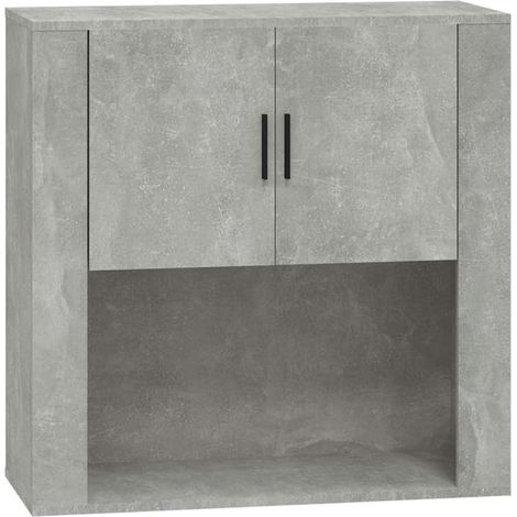 Maison Exclusive - Mobile a Parete Grigio Cemento 80x33x80 cm in Legno Multistrato (1/5)