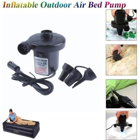 Pompe À Air - Compresseur Électrique 12 V - Débit 380 L/min - Pour Matelas Pneumatique Et Bateau - 11,7 x 10 x 11,4 Cm - 1 Pièce (1/4)