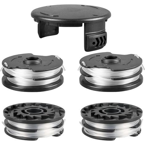 Bobina de repuesto para desbrozadora LIDL Parkside, 8,3 m x 1,6 mm, compatible con Parkside LIDL PRTA 20-Li C3 A1 B2 PRT 550 A1 A3 PRT 300 A1 (4 bobinas + 1 tapa) (1/5)