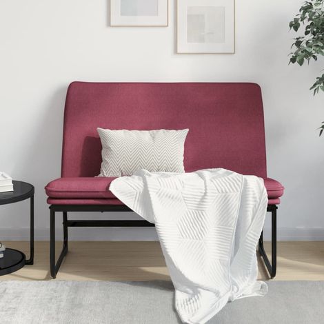 Banc Banc de salon Banquette Rouge bordeaux 100x75x76 cm Tissu 48022 (1/5)