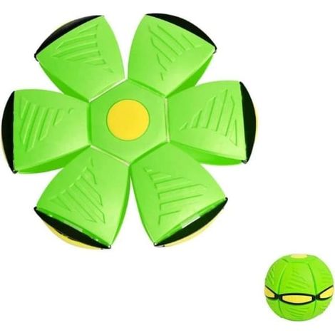 Jouet pour animaux 2023 - Balle soucoupe volante lumineuse 6 couleurs pour chiens, soucoupe volante pour animaux de compagnie (verte) (1/4)