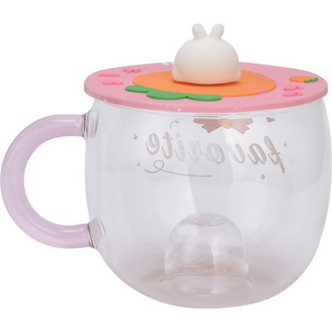 Set mit 2 Silikon-Becherdeckeln, kreativer Becher mit Henkel, ideal für Kaffee, Milch, Haferflocken, Geschenk - Modell B (1/5)