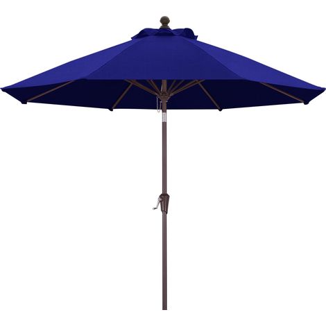 Parasol de terrasse en oléfine Bleu foncé 2,7 m (1/5)