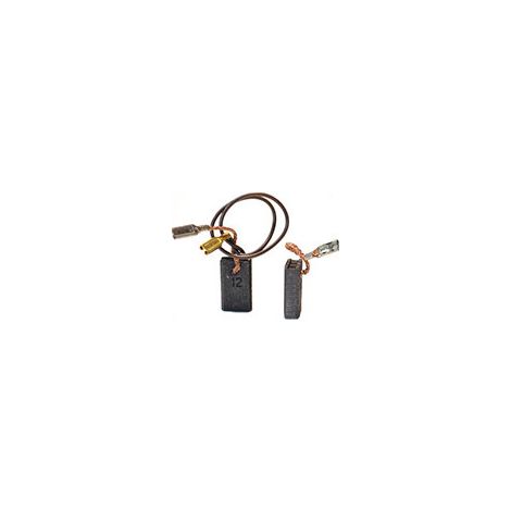 Juego de 2 carbones adaptables para Bosch. Dimensiones: 5 x 10 x 17 mm.